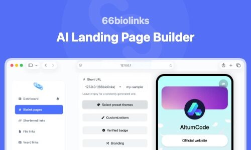 66biolinks - AI Landing Page Builder, Bio Links, URL Shortener & QR Codes (SAAS)